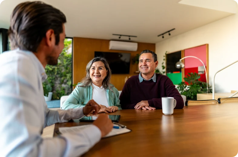 Couple meeting with financial advisor